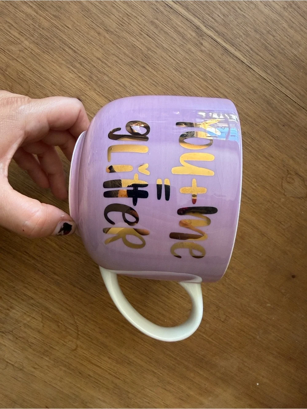 Target Lavender Ceramic Mug with Gold Lettering valentines